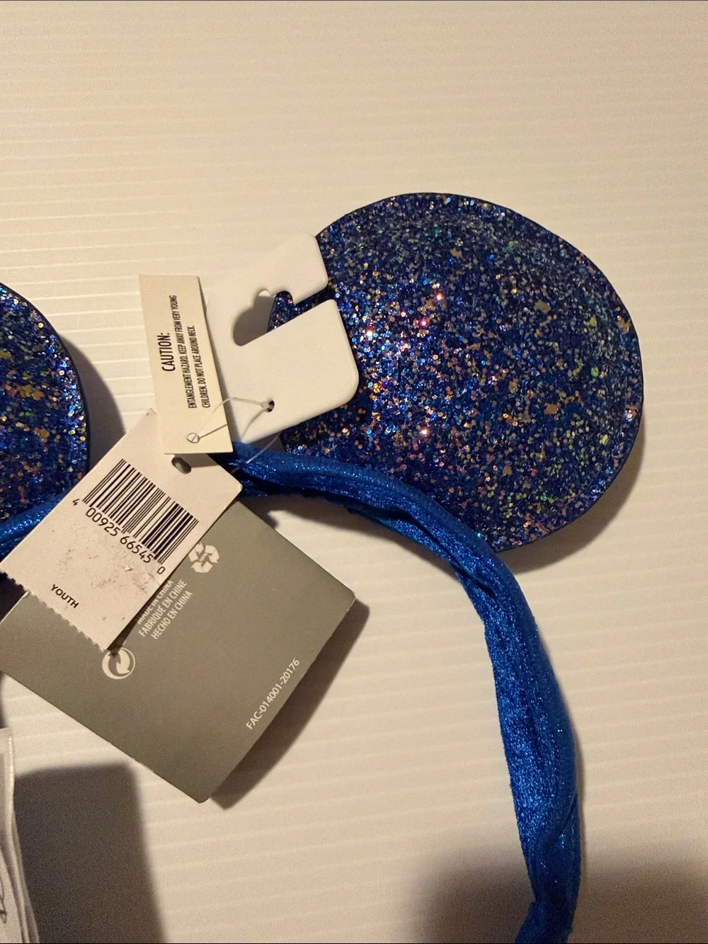 Disney Royal Blue Glitter Mickey Ear Headband - Adjustable